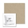 Picture of Heritage Ashe | Set of 2 | 20" Sunbrella Boxed Square Outdoor Throw Pillows with Premium Inserts