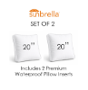 Picture of Heritage Rust | Set of 2 | 20" Sunbrella Boxed Square Outdoor Throw Pillows with Premium Inserts