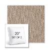 Picture of Improve Dune | Set of 2 | 20" Sunbrella Boxed Square Outdoor Throw Pillows with Premium Inserts