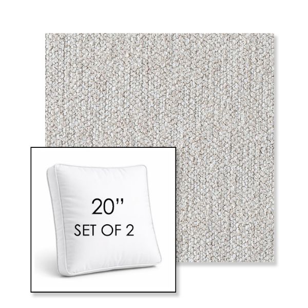 Picture of Improve Stucco | Set of 2 | 20" Sunbrella Boxed Square Outdoor Throw Pillows with Premium Inserts