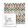 Picture of Inga Boho | Set of 2 | 20" Sunbrella Boxed Square Outdoor Throw Pillows with Premium Inserts