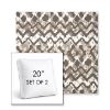 Picture of Inga Merino | Set of 2 | 20" Sunbrella Boxed Square Outdoor Throw Pillows with Premium Inserts