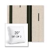 Picture of Khaima Moringa | Set of 2 | 20" Sunbrella Boxed Square Outdoor Throw Pillows with Premium Inserts