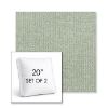 Picture of Kismet Moss | Set of 2 | 20" Sunbrella Boxed Square Outdoor Throw Pillows with Premium Inserts
