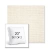 Picture of Kudos Vellum | Set of 2 | 20" Sunbrella Boxed Square Outdoor Throw Pillows with Premium Inserts