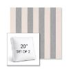 Picture of Leisure Denim | Set of 2 | 20" Sunbrella Boxed Square Outdoor Throw Pillows with Premium Inserts
