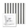 Picture of Lido Indigo | Set of 2 | 20" Sunbrella Boxed Square Outdoor Throw Pillows with Premium Inserts