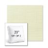 Picture of Linen Natural | Set of 2 | 20" Sunbrella Boxed Square Outdoor Throw Pillows with Premium Inserts