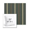 Picture of Linger Fern | Set of 2 | 20" Sunbrella Boxed Square Outdoor Throw Pillows with Premium Inserts