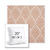 Picture of Linnaeus Clay | Set of 2 | 20" Sunbrella Boxed Square Outdoor Throw Pillows with Premium Inserts