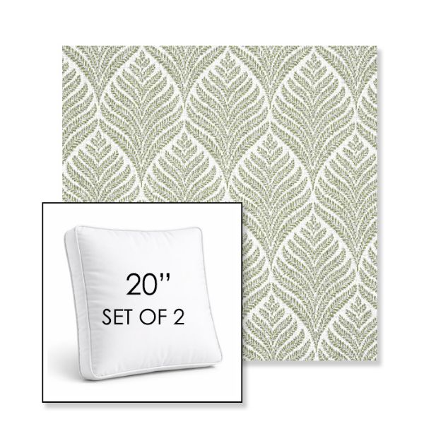 Picture of Linnaeus Spring | Set of 2 | 20" Sunbrella Boxed Square Outdoor Throw Pillows with Premium Inserts
