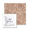 Picture of Martha Floral Dogwood | Set of 2 | 20" Sunbrella Boxed Square Outdoor Throw Pillows with Premium Inserts