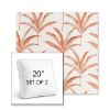 Picture of Martinique Mango | Set of 2 | 20" Sunbrella Boxed Square Outdoor Throw Pillows with Premium Inserts