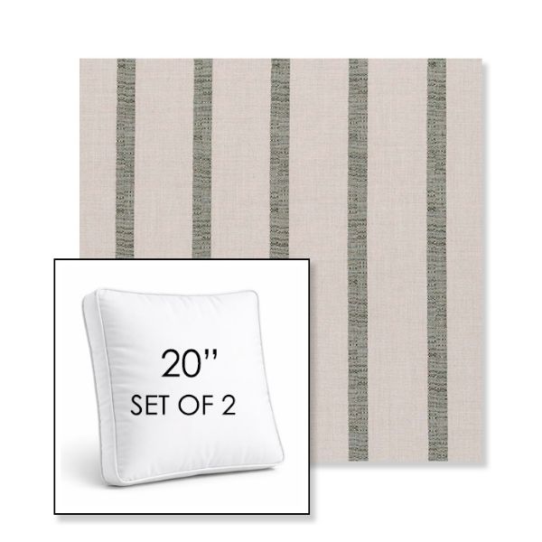 Picture of Mixi Fern | Set of 2 | 20" Sunbrella Boxed Square Outdoor Throw Pillows with Premium Inserts