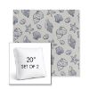 Picture of Nantucket Atlantis | Set of 2 | 20" Sunbrella Boxed Square Outdoor Throw Pillows with Premium Inserts