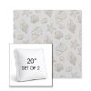 Picture of Nantucket Suntan | Set of 2 | 20" Sunbrella Boxed Square Outdoor Throw Pillows with Premium Inserts