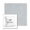 Picture of Nova Chambray | Set of 2 | 20" Sunbrella Boxed Square Outdoor Throw Pillows with Premium Inserts