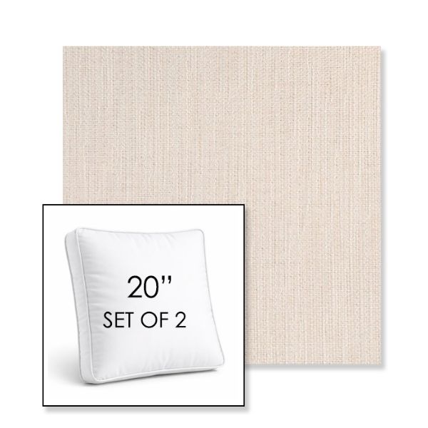 Picture of Nova Glimmer | Set of 2 | 20" Sunbrella Boxed Square Outdoor Throw Pillows with Premium Inserts