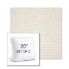 Picture of Nurture White | Set of 2 | 20" Sunbrella Boxed Square Outdoor Throw Pillows with Premium Inserts