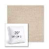 Picture of Piazza Dune | Set of 2 | 20" Sunbrella Boxed Square Outdoor Throw Pillows with Premium Inserts