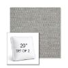 Picture of Piazza Stone | Set of 2 | 20" Sunbrella Boxed Square Outdoor Throw Pillows with Premium Inserts