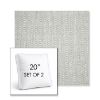 Picture of Pique Cloud | Set of 2 | 20" Sunbrella Boxed Square Outdoor Throw Pillows with Premium Inserts