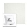 Picture of Pique Salt | Set of 2 | 20" Sunbrella Boxed Square Outdoor Throw Pillows with Premium Inserts
