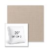Picture of Play Oat | Set of 2 | 20" Sunbrella Boxed Square Outdoor Throw Pillows with Premium Inserts