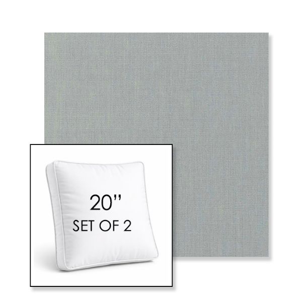 Picture of Play Sky | Set of 2 | 20" Sunbrella Boxed Square Outdoor Throw Pillows with Premium Inserts