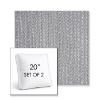 Picture of Posh Graphite | Set of 2 | 20" Sunbrella Boxed Square Outdoor Throw Pillows with Premium Inserts