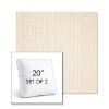 Picture of Posh Linen | Set of 2 | 20" Sunbrella Boxed Square Outdoor Throw Pillows with Premium Inserts