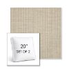 Picture of Proven Dune | Set of 2 | 20" Sunbrella Boxed Square Outdoor Throw Pillows with Premium Inserts