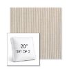 Picture of Replay Taupe | Set of 2 | 20" Sunbrella Boxed Square Outdoor Throw Pillows with Premium Inserts