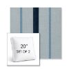Picture of Revival Denim | Set of 2 | 20" Sunbrella Boxed Square Outdoor Throw Pillows with Premium Inserts