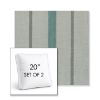 Picture of Revival Sage | Set of 2 | 20" Sunbrella Boxed Square Outdoor Throw Pillows with Premium Inserts