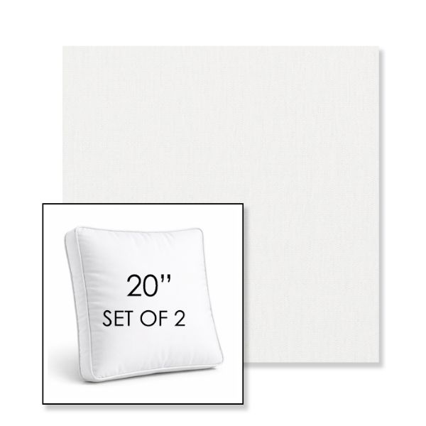 Picture of Ritsy Salt | Set of 2 | 20" Sunbrella Boxed Square Outdoor Throw Pillows with Premium Inserts