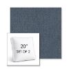 Picture of Ritsy Slate | Set of 2 | 20" Sunbrella Boxed Square Outdoor Throw Pillows with Premium Inserts