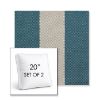 Picture of Rothko Curacao | Set of 2 | 20" Sunbrella Boxed Square Outdoor Throw Pillows with Premium Inserts