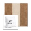 Picture of Rothko Latte | Set of 2 | 20" Sunbrella Boxed Square Outdoor Throw Pillows with Premium Inserts