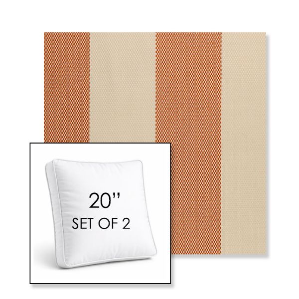Picture of Rothko Lobster Roll | Set of 2 | 20" Sunbrella Boxed Square Outdoor Throw Pillows with Premium Inserts