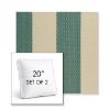 Picture of Rothko Mermaid | Set of 2 | 20" Sunbrella Boxed Square Outdoor Throw Pillows with Premium Inserts