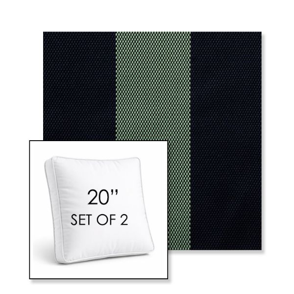 Picture of Rothko Mint Julep | Set of 2 | 20" Sunbrella Boxed Square Outdoor Throw Pillows with Premium Inserts