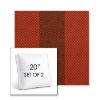 Picture of Rothko Whiskey Ginger | Set of 2 | 20" Sunbrella Boxed Square Outdoor Throw Pillows with Premium Inserts