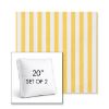 Picture of Sail Away Sunflower | Set of 2 | 20" Sunbrella Boxed Square Outdoor Throw Pillows with Premium Inserts
