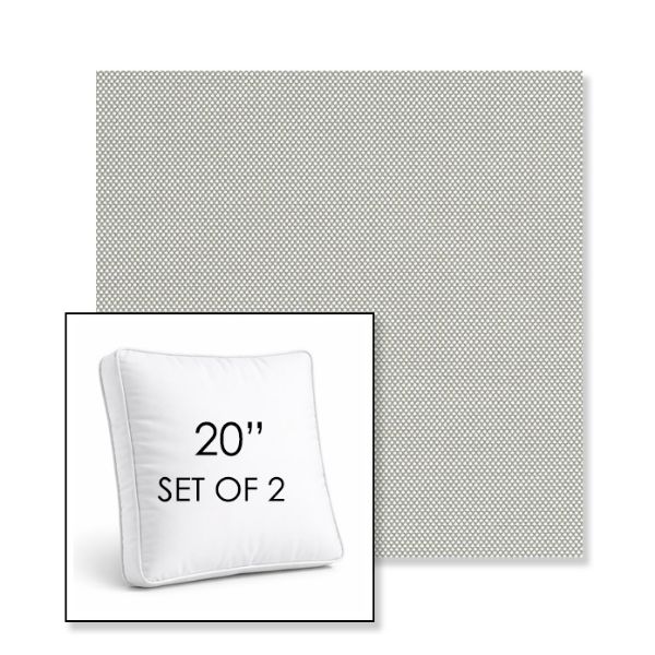 Picture of Sailcloth Seagull | Set of 2 | 20" Sunbrella Boxed Square Outdoor Throw Pillows with Premium Inserts
