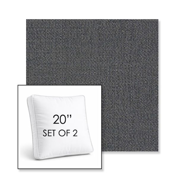 Picture of Savane Tornado | Set of 2 | 20" Sunbrella Boxed Square Outdoor Throw Pillows with Premium Inserts