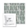 Picture of Scheme Mist | Set of 2 | 20" Sunbrella Boxed Square Outdoor Throw Pillows with Premium Inserts