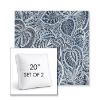 Picture of Sensibility Harbor | Set of 2 | 20" Sunbrella Boxed Square Outdoor Throw Pillows with Premium Inserts