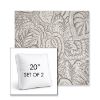 Picture of Sensibility Linen | Set of 2 | 20" Sunbrella Boxed Square Outdoor Throw Pillows with Premium Inserts