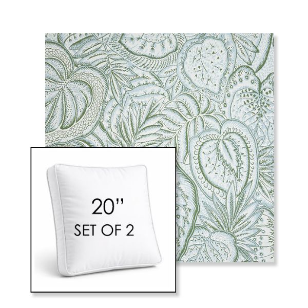Picture of Sensibility Spring | Set of 2 | 20" Sunbrella Boxed Square Outdoor Throw Pillows with Premium Inserts